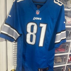 Authentic Calvin Johnson Detroit Lions Nike On Field Jersey Mens Small